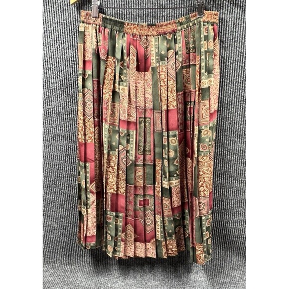 Alfred Dunner Accordion Pleated Skirt Women 14 Midi Preppy Secretary 80s Vintage - Picture 3 of 10